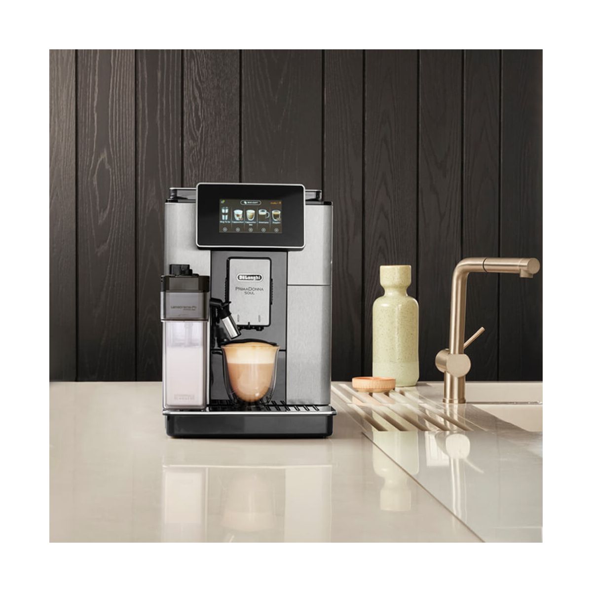 Automatic espresso machine, 1450W, PrimaDonna Soul, Metal Black - DeLonghi