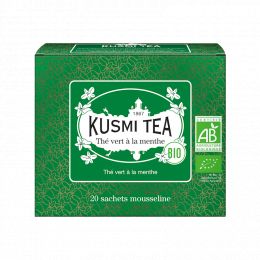 Thé vert Bio Kusmi Tea – Thé vert à la Menthe – Boite de 20 sachets